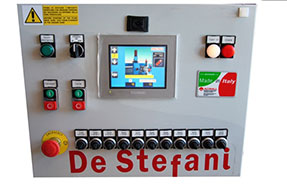 Система контроля и управления кромко-полировального станка MVT Gloss 8500 на 12 рабочих групп, производство De Stefani (Италия)