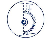 Основная и подрезная пилы вертикального пильного центра Gabbiani VSI, производитель SCM Group (Италия)